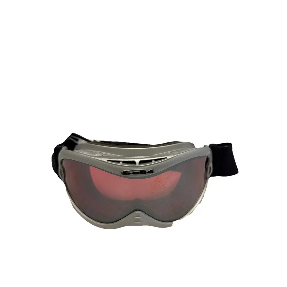 Bolle Ski Snowboard Goggles Rose Lens Gray Frames Black Adjustable Strap